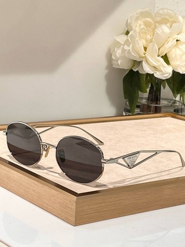 Prada silver round sunglasses - silver,
